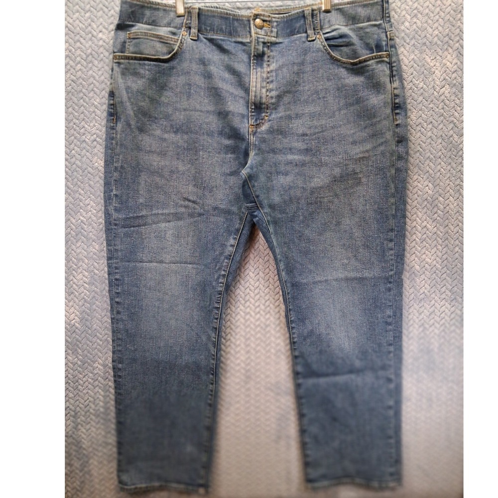Lee Extreme Motion Athletic Fit Jeans Mens 42x30 Medium Wash Blue Workwear